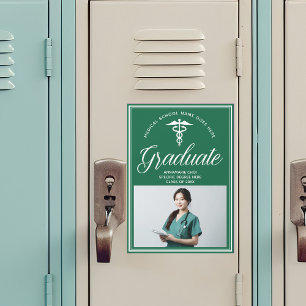 Magnet-Karte für das Foto von Green Medical School Magneteinladung