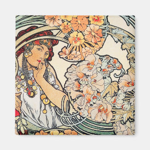 Magnet: Kunst Nouveau - Sprache der Blumen Magnet