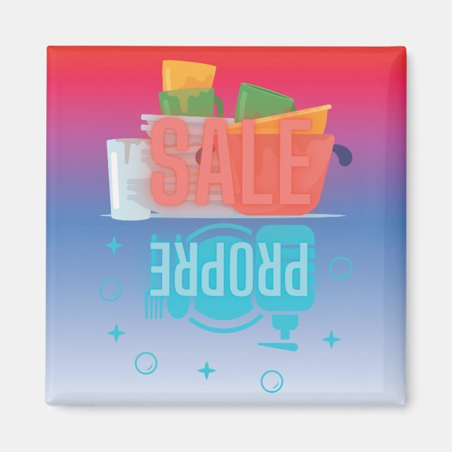 Magnet lave-vaisselle en français "Propre-Sale" (Vorne)