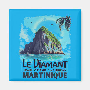 Magnet Le Diamant Martinique Vintage Magnet