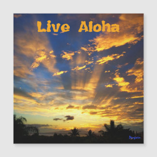 Magnet, leben Aloha, Sonnenuntergang, Maui Magnetkarte