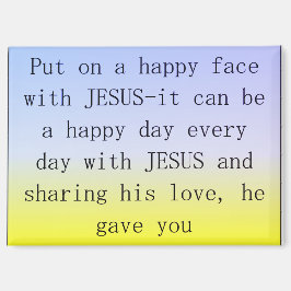 Magnet ' Lege ein glückliches Gesicht mit Jesus an