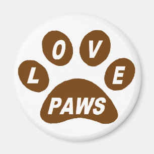 Magnet-Liebe Paws Brown Magnet