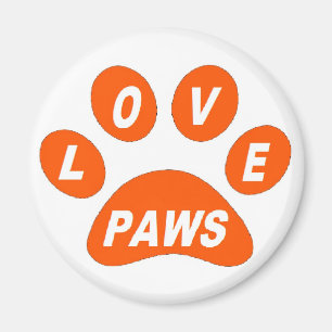 Magnet-Liebe Paws Orange Magnet
