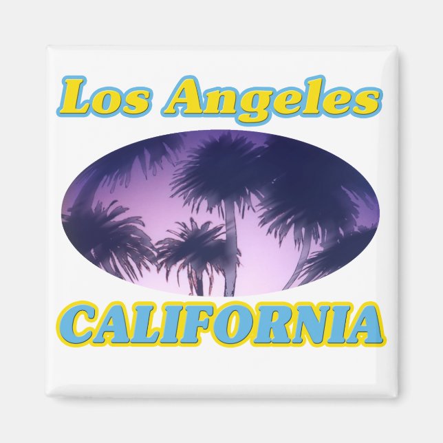 Magnet "Los Angeles California Palm Trees" (Vorne)
