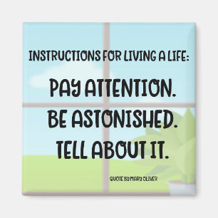 Magnet "Mary Oliver Quote"