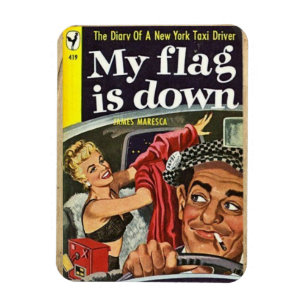 Magnet "Meine Flagge ist unten" im Vintagen Stil