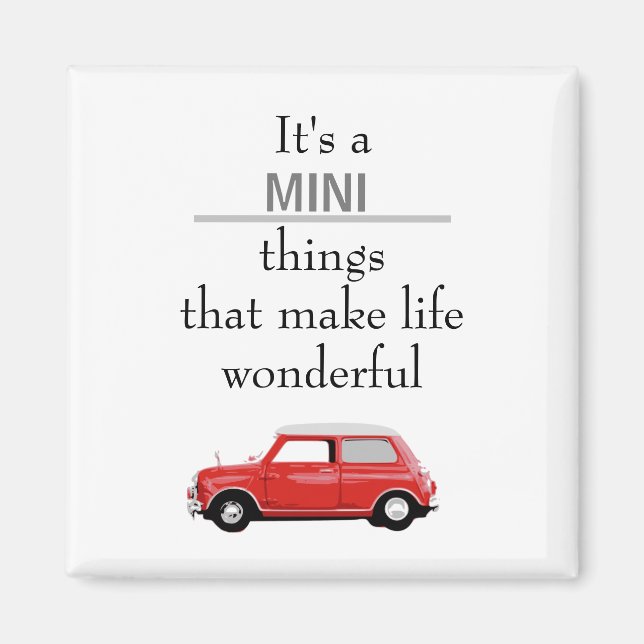 Magnet Mini Cooper Rot Mini Sachen (Vorne)