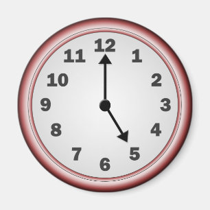 Magnet mit 5 Uhr