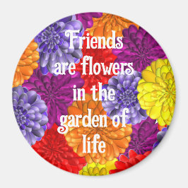 Magnet mit Blume für Freunde