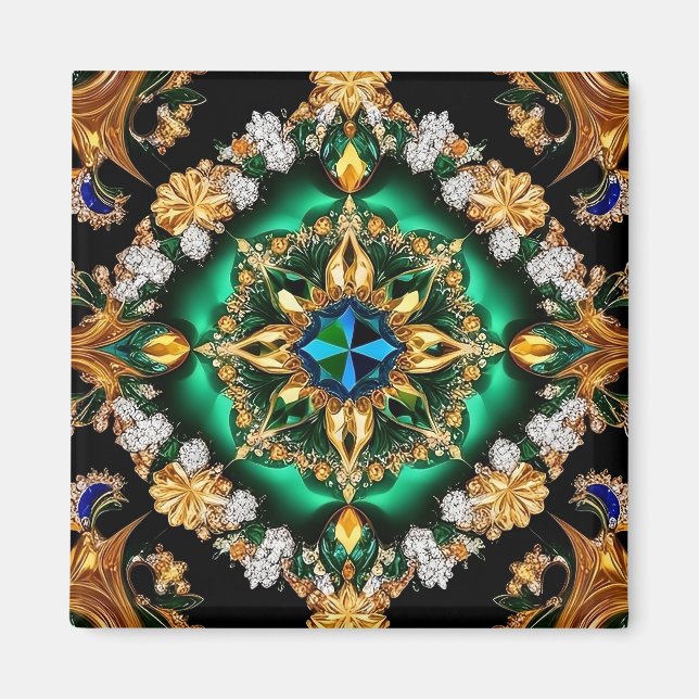 Magnet mit brasilianischem Farbdesign (Vorne)