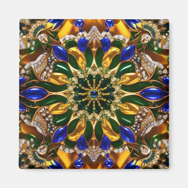 Magnet mit brasilianischem Farbdesign (Vorne)