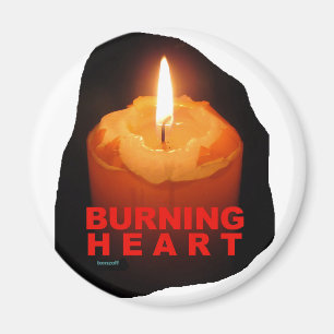 Magnet mit BURNING HERZ