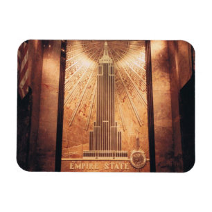Magnet mit dem Empire State Gebäude Plaque Foto