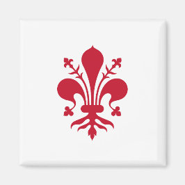 Magnet mit der Flagge von Florenz, Toskana, Italie