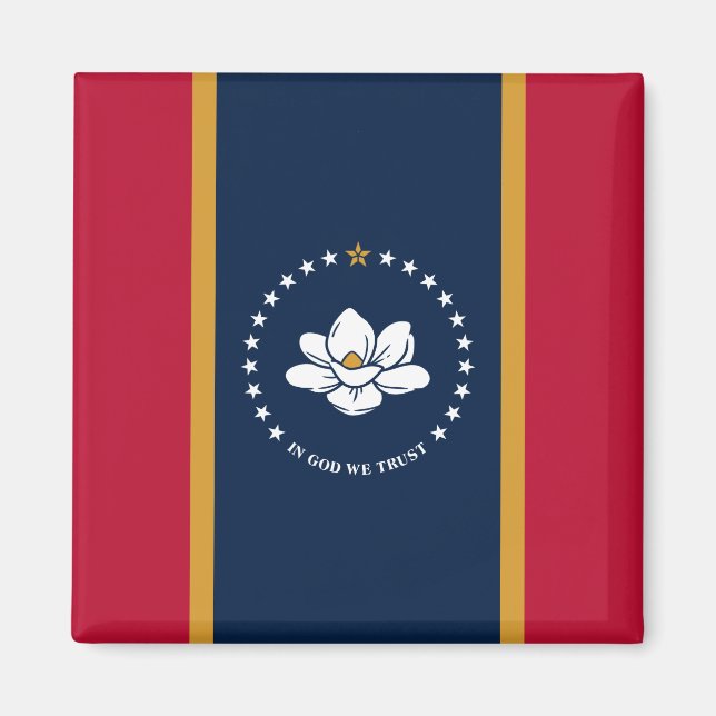 Magnet mit der Flagge von Mississippi (Vorne)