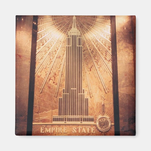 Magnet mit Empire State Plaque (Vorne)