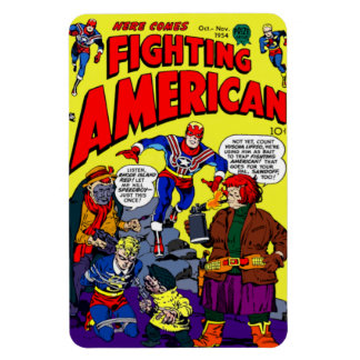 Magnet mit Fighting American aus den 1950er Jahren