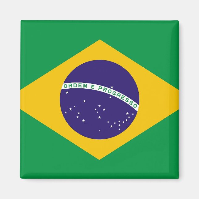 Magnet mit Flagge Brasiliens (Vorne)