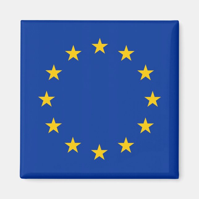 Magnet mit Flagge der europäischen Gewerkschaft (Vorne)