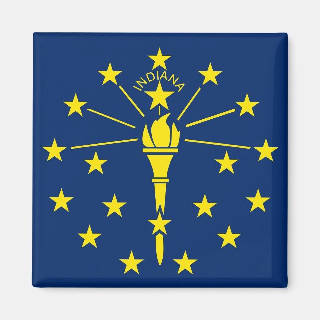 Magnet mit Flagge des Indiana-Staat - USA (Vorne)