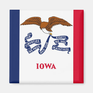 Magnet mit Flagge des Staat Iowa - USA