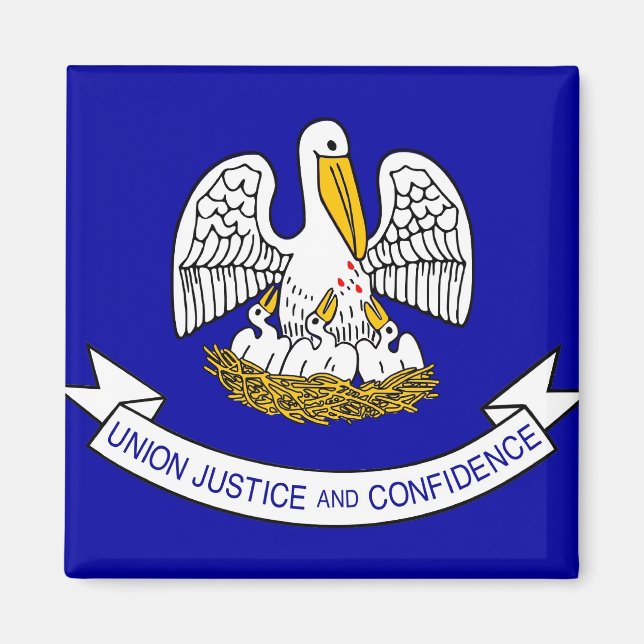 Magnet mit Flagge des Staat Louisiana - USA (Vorne)