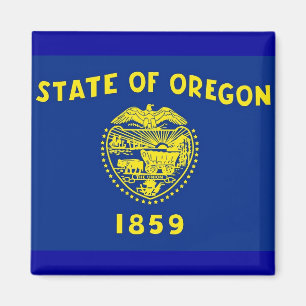 Magnet mit Flagge des Staat Oregon - USA
