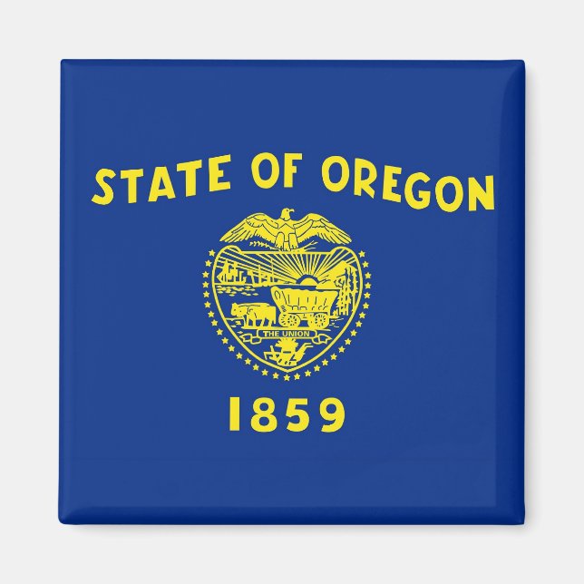 Magnet mit Flagge des Staat Oregon - USA (Vorne)