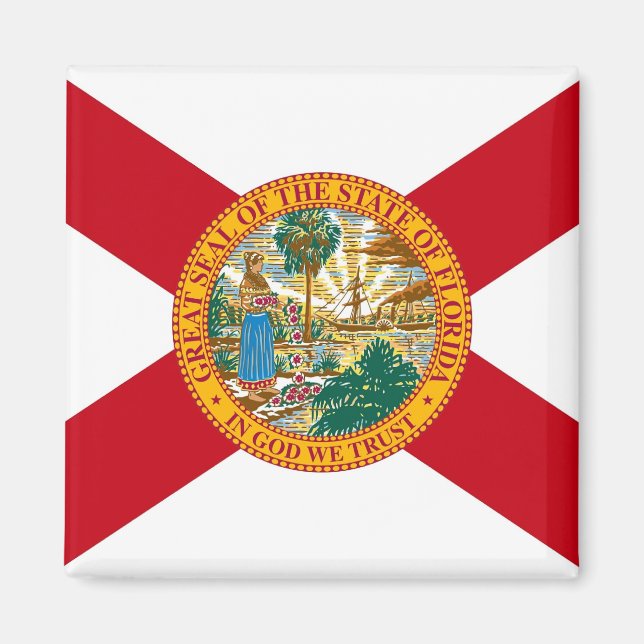 Magnet mit Flagge des Staat von Florida - USA (Vorne)