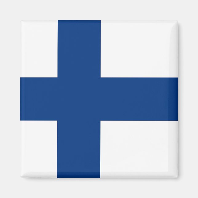 Magnet mit Flagge Finnlands (Vorne)