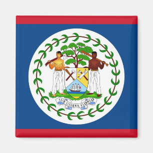 Magnet mit Flagge von Belize