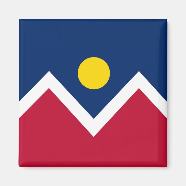Magnet mit Flagge von Denver, Colorado Staat - USA (Vorne)