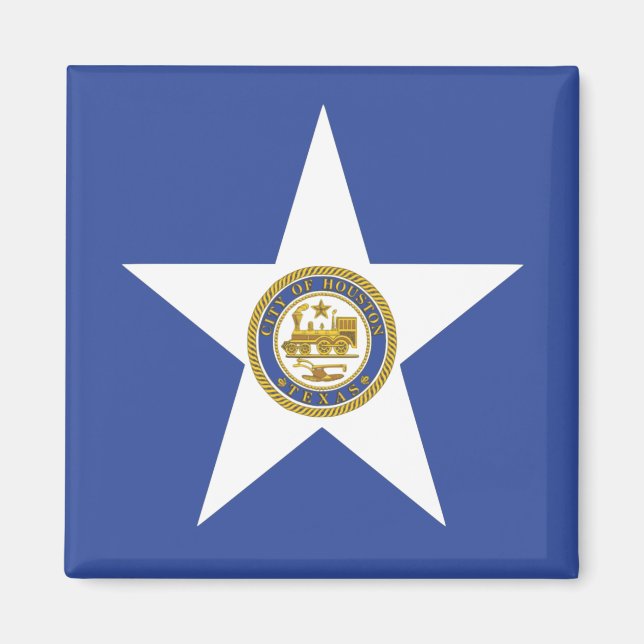 Magnet mit Flagge von Houston, Texas, USA (Vorne)