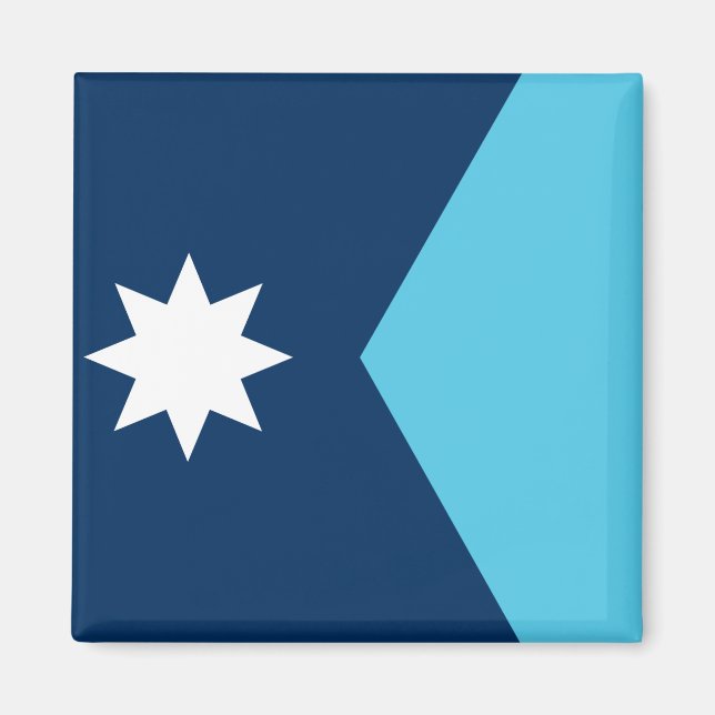 Magnet mit Flagge von Minnesota, USA (Vorne)