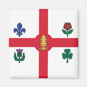 Magnet mit Flagge von Montreal, Kanada