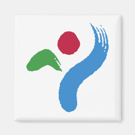 Magnet mit Flagge von Seoul, Südkorea