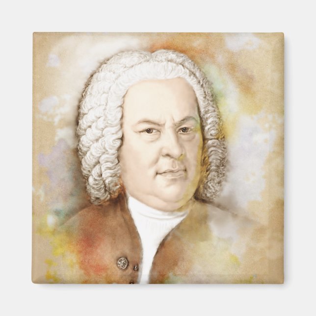 Magnet mit Johann Sebastian Bach (Vorne)