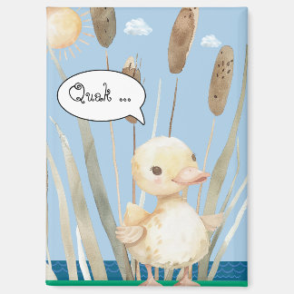 Magnet mit kleine Ente im Schilf am See 3