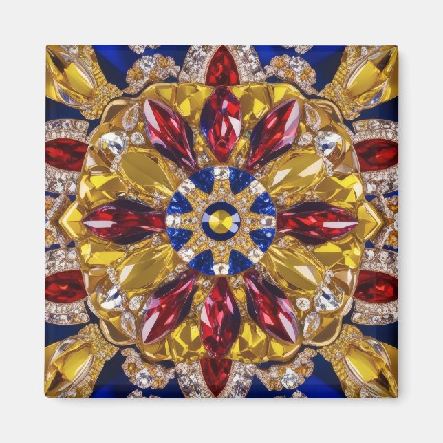 Magnet mit kolumbianischer Farbgestaltung (Vorne)