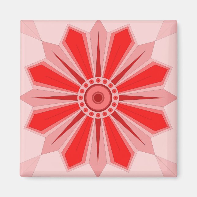 Magnet mit kreativer Kunst der Blume (Vorne)