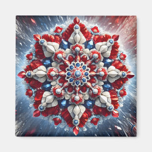 Magnet mit norwegischer Farbgestaltung