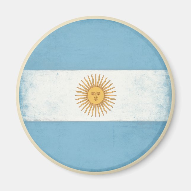 Magnet mit Not leidender Vintager Flagge aus Argen (Vorne)