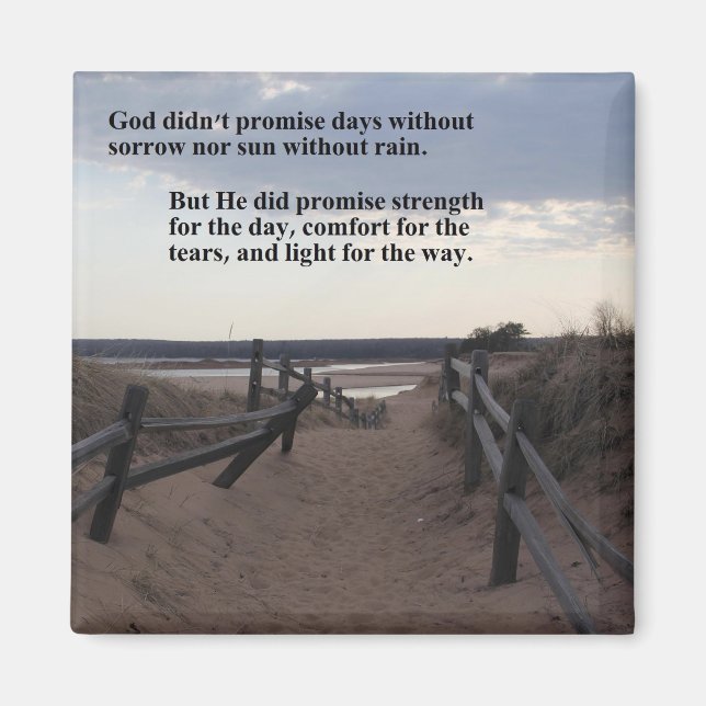 Magnet mit Pfad zum See - Versprechen Gottes (Vorne)