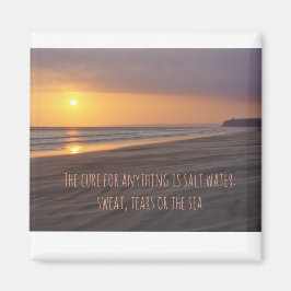 Magnet mit Ratschlägen, das Meer zu nutzen, um Leb