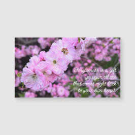 Magnet mit rosa Frühlingsblumen-Foto und Vergebung