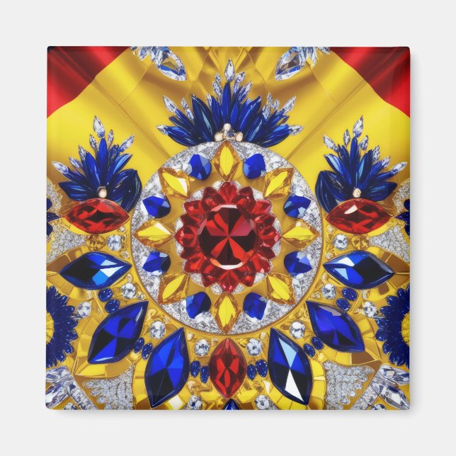 Magnet mit rumänischem Farbdesign (Vorne)