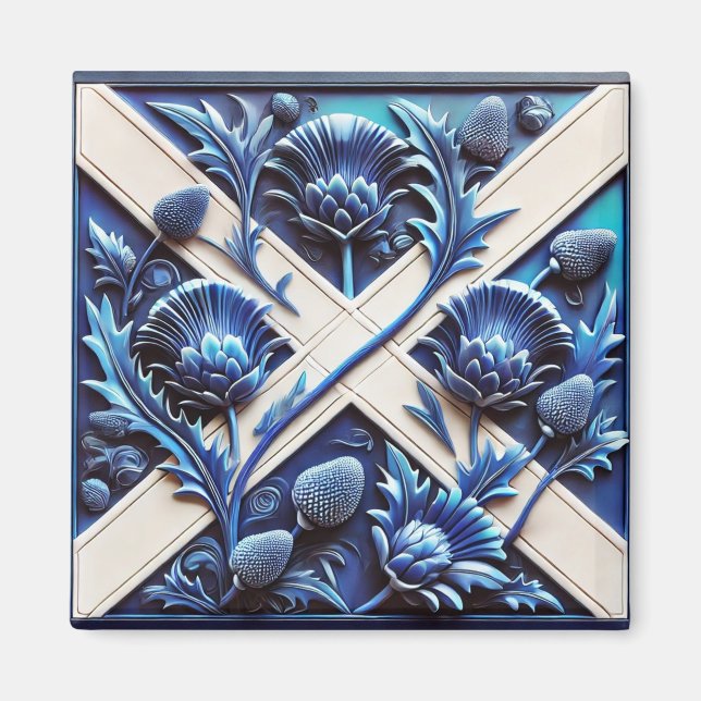 Magnet mit schottischem Thistles Design (Vorne)