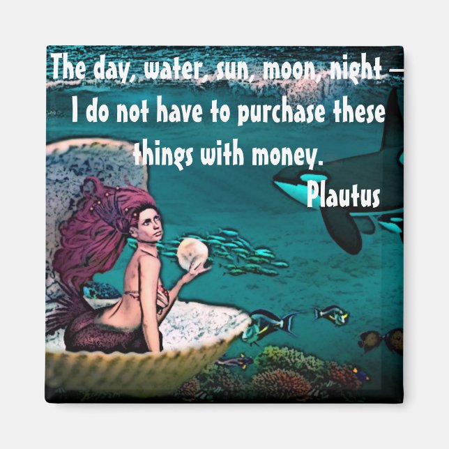 Magnet mit Zitat von Plautus (Vorne)