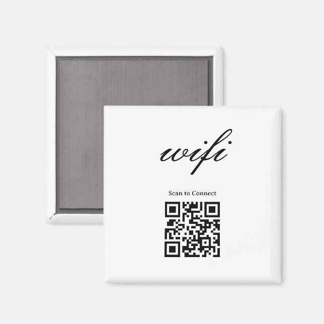Magnet  | Modernes Wifi-QR-Code  (Vorderseite/Rückseite)
